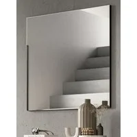 Inn.Furn Garderobenspiegel Cooper (Wandspiegel in Basalt Grau, 80 x 73 cm), Rahmenlos