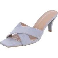 Ital-Design Damen Mules Pumps mit Stilettoabsatz und Riemen Pantolette (91895856) Pfennig-/Stilettoabsatz Sandalen & Sandaletten in Hellblau