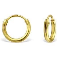 Order & Smile Schmuck Paar Creolen Kleine goldene Creolen Ohrringe aus 925 Silber
