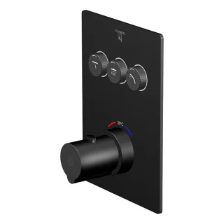 Steinberg Unterputzthermostat, mit pushtronic, mit Mengenregulierung, für 3 Verbraucher, chrom, 3904 39042313S