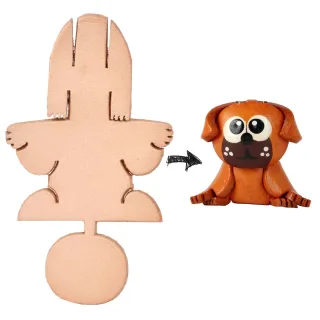 Mops DIY Figur aus Leder