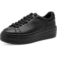 Tamaris Plateausneaker Schnürschuh, Halbschuh mit Schmucksteinen an der Ferse, Damensneaker