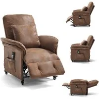 Happy Home Relaxsessel 2 Motoren Elektrischer Relaxsessel, Fernsehsessel mit Liegefunktion