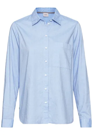 camel active - Baumwollbluse mit Brusttasche light blue - Gr. - L