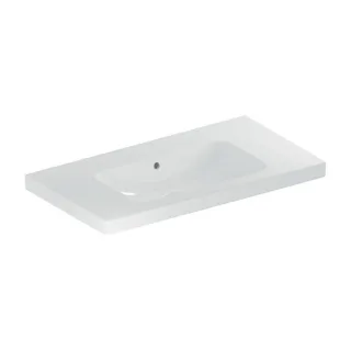 Geberit iCon Light Waschtisch 501840004 90x48cm, ohne Hahnloch, mit Überlauf, mit Ablagefläche, weiß KeraTect