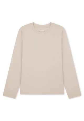 SCHIESSER - Shirt langarm Rundhals bright taupe - Gr. - 36