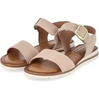 Tamaris Tamaris 1-28133-44-346 Damen Rauleder beige Sandalette