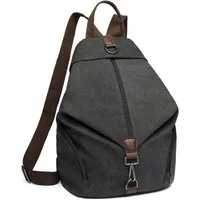 KONO Rucksack Vintage Canvas Rucksack Vintage Umhängetasche für Reise & Schule