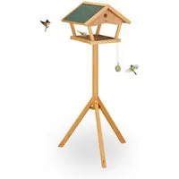 relaxdays Vogelhaus XXL Vogelfutterhaus mit Ständer
