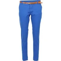 malito more than fashion Chinohose Chinohose 2156 unifarbene Stretch Basic Hose Slim Fit