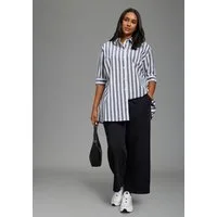 Laura Scott CURVE Klassische Bluse Große Größen femininer Stil, aus Baumwolle, Polyester und Elasthan