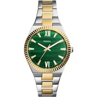 Fossil Quarzuhr SCARLETTE ES5334, Armbanduhr, Damenuhr, analog, Edelstahlarmband