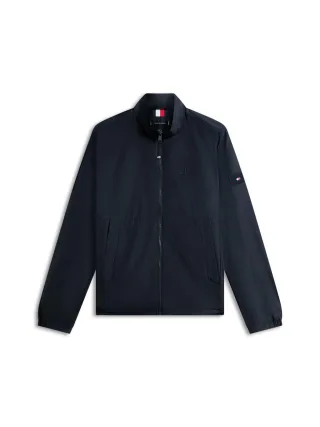 Tommy Hilfiger - Wasserabweisende Reißverschluss-Jacke mit Logo blau - Gr. - M