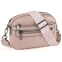 TANTOMI Schultertasche Umhängetaschen Damen, Crossbody Bag mit mehreren Fächern (Damen Handtasche mit Weich Breiter Gurt), Design mit mehreren Reißverschlüssen