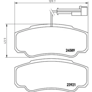 Hella Bremsbel?ge hinten Nissan Cabstar Nt400 8DB355013-511