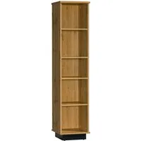 Deine Möbel 24 Bücherregal LAMI 10 Regal 175 cm mit 4 Einlegeböden in Wotan Eiche & Schwarz Matt, LAMI - Kollektion 1-tlg., modernes Bücherregal mit 5 Fächern