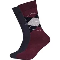 JOOP! Socken premium essentials (2 Paar) Premium Qualität, verstärkte Ferse, verstärkte Zehen, Argyle Design