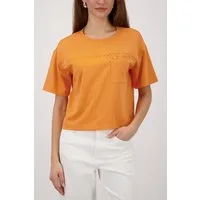 Monari Sweatshirt Basic Tasche+Schmuck Regular fit mit Strasssteinen