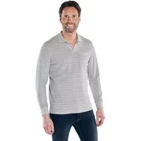 Engbers Langarm-Poloshirt Herren Langarm-Shirt mit Polo-Kragen, Silbergrau