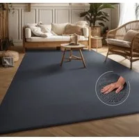 my home Teppich Ciney, LAGERRÄUMUNG!, rechteckig, Höhe: 16 mm, Kurzflor, Hoch-Tief Effekt, Uni Farben, Scandi Design, besonders weich