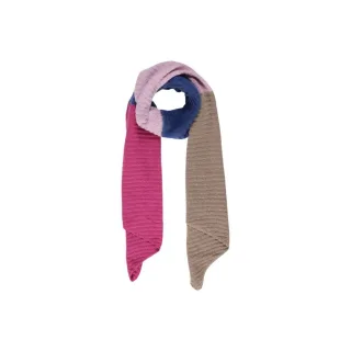 Mehrfarbiger gerippter Strickschal
