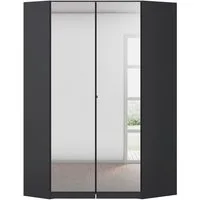 rauch Eckkleiderschrank Kleiderschrank Schrank Garderobe Wäscheschrank COSTA Größe 117x104 cm (in 3 Ausstattungen BASIC/CLASSIC/PREMIUM) mit Spiegel, voll ausgestattet mit viel Stauraum MADE IN GERMANY