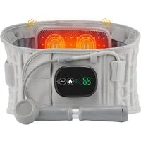 Tekoo Rücken Stützgürtel Rückenmassagegerät, Aufblasbar mit Wärme & Massage, Lendenwirbelstütze (Set, 6-teilig), Rotlicht-Wärme & Massage, Kabellos mit 5000mAh Akku