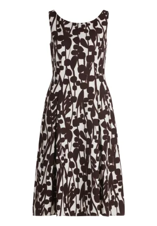 Vera Mont - Cocktailkleid Weiß/Braun - Gr. - 46