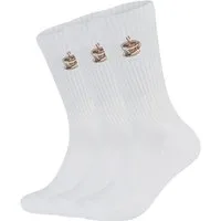 Flip Sox Socken Flip Sox Tennissocke mit Motiv 3er Pack 3er Pack Baumwolle aus kontrolliertem Anbau, Feine Motiv-Stickerei