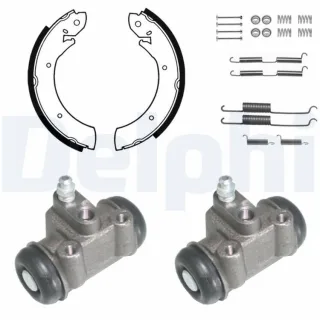 Delphi Bremsbacken vormontiert hinten Renault Trafic KP882