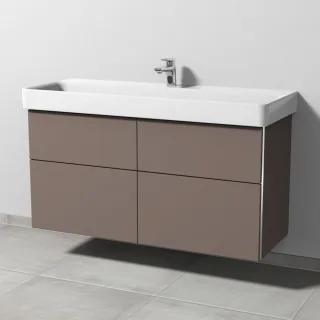 Sanipa 3way Waschtischunterbau zu Laufen Pro S Waschtisch mit 4 Auszügen, Taupe-Matt BP7861T