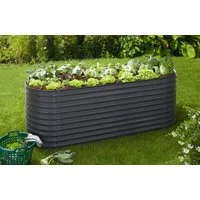 KONIFERA Hochbeet, bodenloses Gartenbeet aus verzinktem Stahl, witterungsbeständig, BxTxH: 240x80x82 cm, in 2 Farben