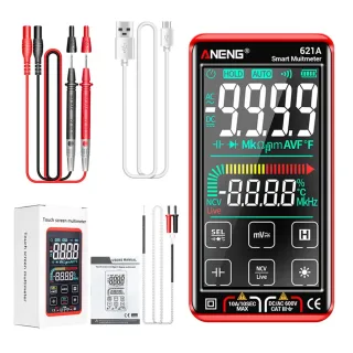 ANENG 621A 9999 Counts Auto Range Full-screen Touch Smart Digital Multimeter Rechargeable DC/AC Voltage Current Tester M