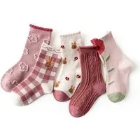 axy Socken axy Kinder Socken 5 Paar Multipack Mädchen Strümpfe (Set, 5er-Pack, 5 Paar) Geschenke Bunte Weich Neuheit Kindersocken