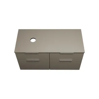 Burgbad Waschtischunterschrank Eqio 619x1200x550 Grau Hochglanz, SGUU120LF2010 SGUU120LF2010