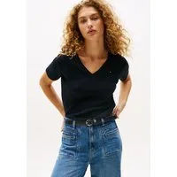 Tommy Hilfiger T-Shirt CODY V-NECK SHORT SLEEVE mit V-Ausschnitt, Baumwolle, Slim Fit