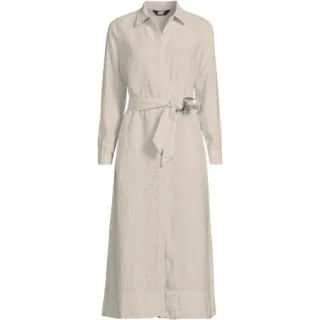 Leinen-Midikleid für Damen in Plus-Größe, Damen, size: plus, Elfenbein, by Lands' End