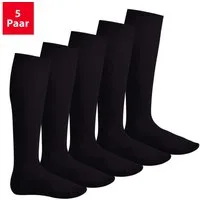 Footstar Langsocken EVERYDAY! 5 PAAR Damen & Herren Kniestrümpfe Lange Socken kniehoch