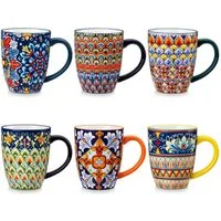 vancasso Tasse 6-tlg Tassen Set, Becher für 6, Porzellan, BOHO-Stil, 420ML, 6-tlg., Porzellan
