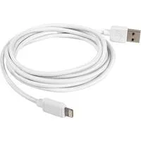 USB 2.0 Adapterkabel, USB-A Stecker > Lightning Stecker weiß, 2,0 Meter