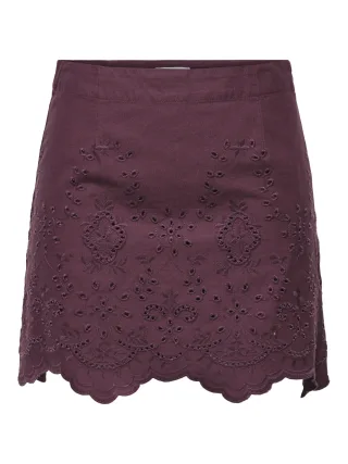 ONLY - ONLREYA HW BRO ANGLAISE SKIRT PNT Tawny Port - Gr. - L
