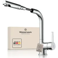 WASSERWERK Spültischarmatur WK 4, Wasserhahn, Küche, Einhebelmischer 360° schwenkbar, Cold-Start-Funkt., herausziehbar
