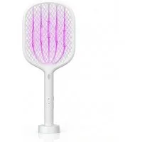 BEARWARE Fliegenklatsche elektrisch, Insektenklatsche mit UV-Falle, Insektenvernichter, USB-C, 2700 V Hochspannungsgitter und Status-LED, AUTO-Modus