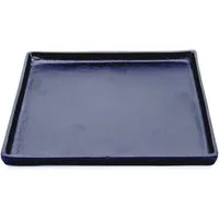 Meinposten Dekoteller Dekoteller schwarz Dekoschale Metall Teller Schale Alu Deko 25x25 (1 St)
