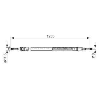 Bosch Handbremsseil hinten links rechts Citroen C8 Fiat Ulysse Lancia Peugeot 807