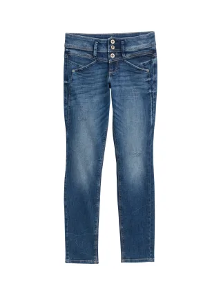 Tom Tailor - TTALEXA SLIM Jeans random bleached blue denim - Gr. - 32