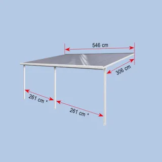 Terrassendachbausatz | Breite 5,46 m | Länge 3,06 m