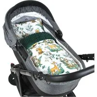 Kinderdecke BABYLUX Babydecke MINKY 2Set Kuscheldecke Decke 75 x 60cm Kinderwagen, BabyLux, MP123 - Grün + Wald Tiere