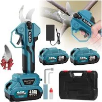 Bundviel Akku-Astschere 21V Elektrische Gartenschere Bürstenloser Motor Baumschere Rosenschere, mit 2x4000mAh Batterien für Garten Äste Obstgärten