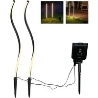 Northpoint LED Gartenleuchte Wegeleuchte Solarleuchte warmweißes Licht wetterfest Akku